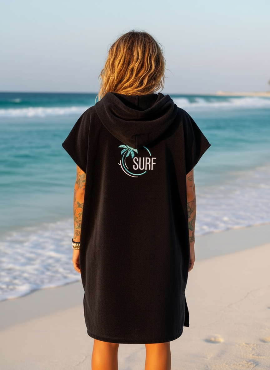 Surfvibes Poncho Black