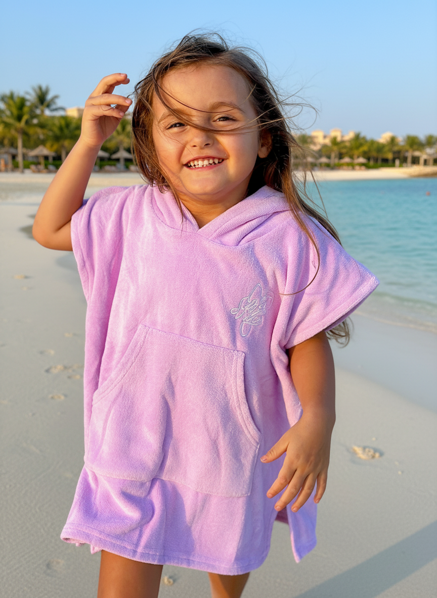 Surfvibes Poncho Kids Lila