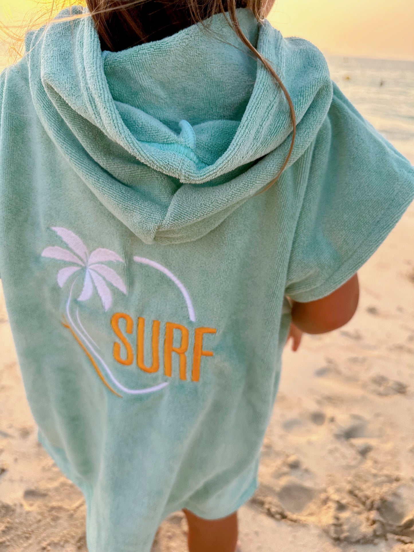 Surfvibes Poncho Kids Green Mint