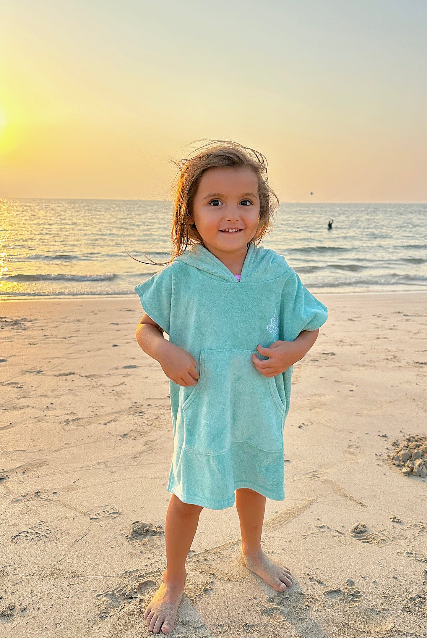 Surfvibes Poncho Kids Green Mint