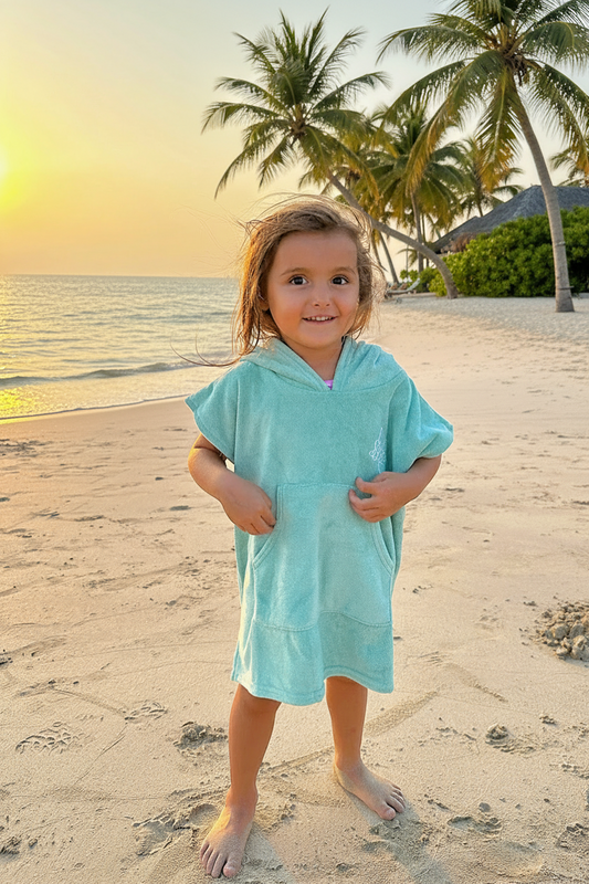 Surfvibes Poncho Kids Green Mint